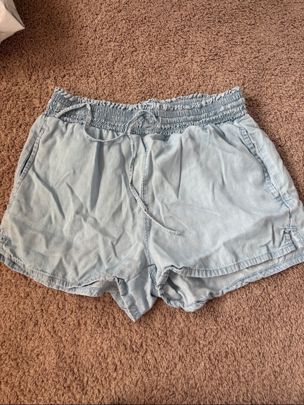 SO Light Blue Women's Elastic-Waist Casual Shorts
